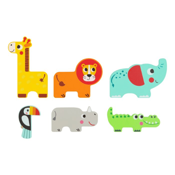 Tooky Toy's Wooden Multi-Layered Animal Puzzle 6972633372844