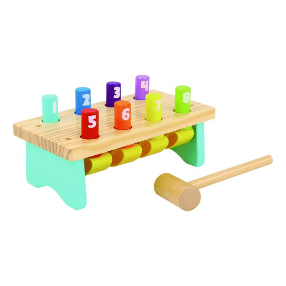 Tooky Toy's Wooden Pound Bench 6972633374596