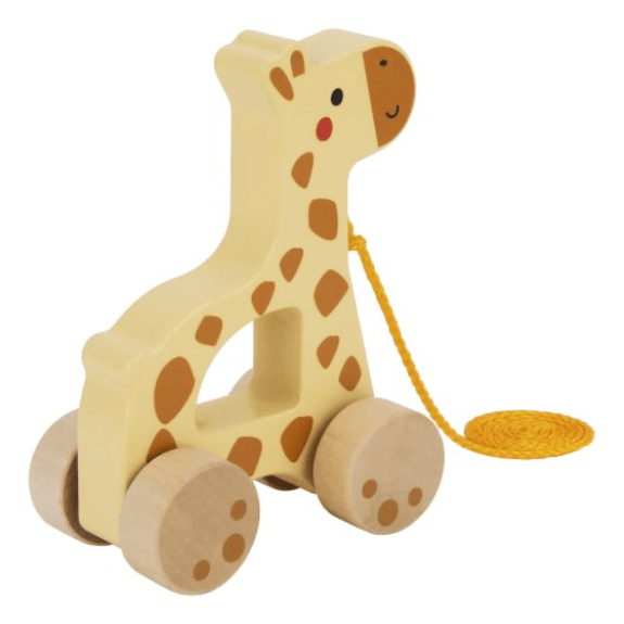 Tooky Toy's Wooden Pull Along Giraffe 6972633376354