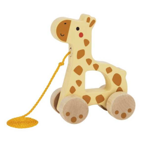Tooky Toy's Wooden Pull Along Giraffe 6972633376354