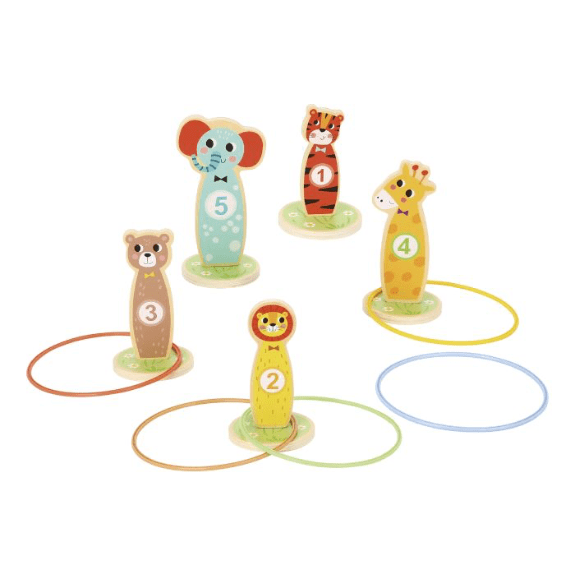 Tooky Toy's Wooden Ring Toss 6972633371328