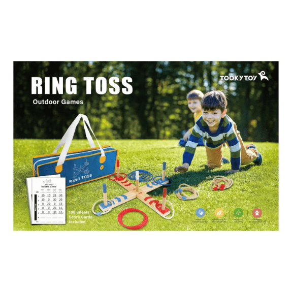 Tooky Toy's Wooden Ring Toss 6972633372998