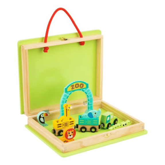 Tooky Toy's Wooden Tabletop Railroad Zoo 6972633372936