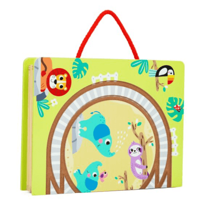Tooky Toy's Wooden Tabletop Railroad Zoo 6972633372936