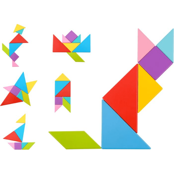 Tangram Funzy Tooky Toy's Wooden Tangram Play