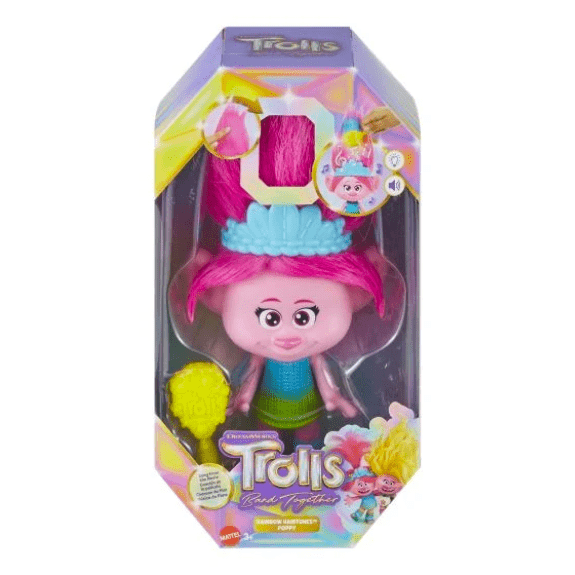 Trolls 3 Band Together Rainbow HairTunes Poppy Singing Doll 0194735138500