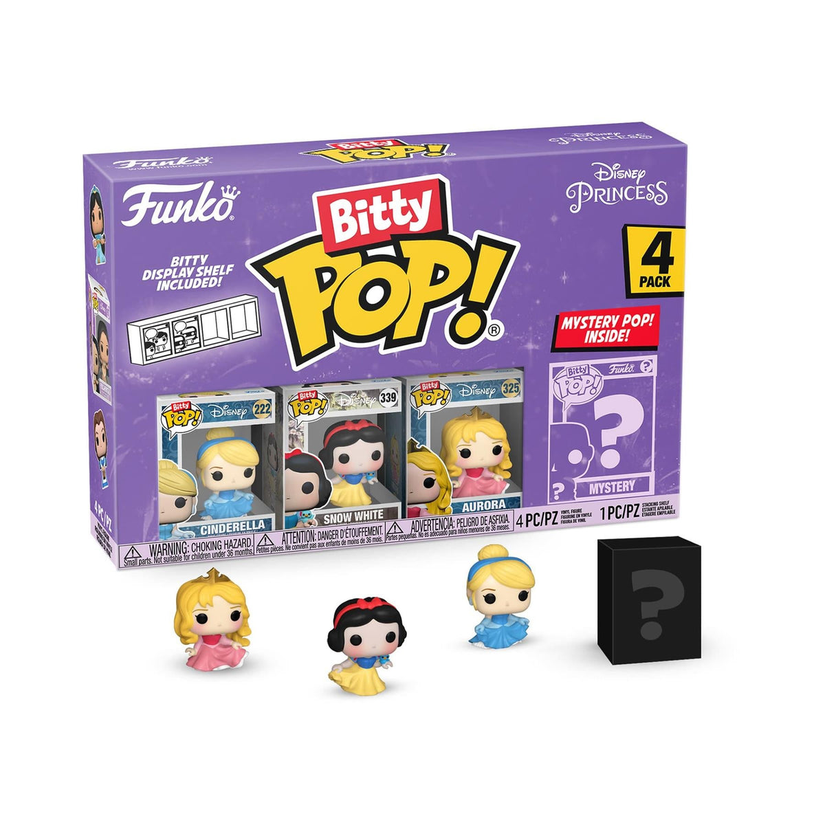 Funko Pop! Vinyl Funko Bitty Pop! Disney Princess Cinderella 4 Pack (1 in 6 Chance of Chase)