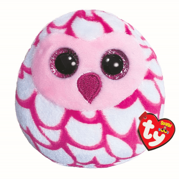 Ty Beanie Squish-a-boo Mini- Pinky Owl 008421395002