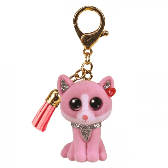 Ty Mini Boo Key Clip- Fiona Cat 008421250653