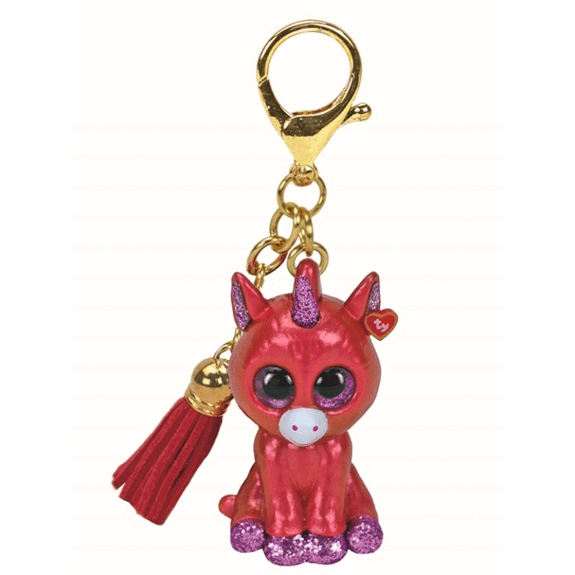 Ty Mini Boo Key Clip- Sunset Unicorn 008421250622