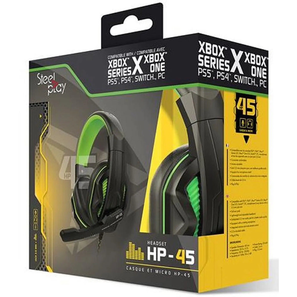 Steelplay HP45 Wired Gaming Headset - Black/Green