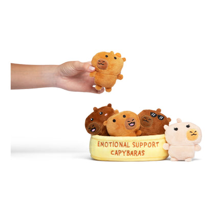 Relatable Emotional Support Capybaras Plush Set with Basket