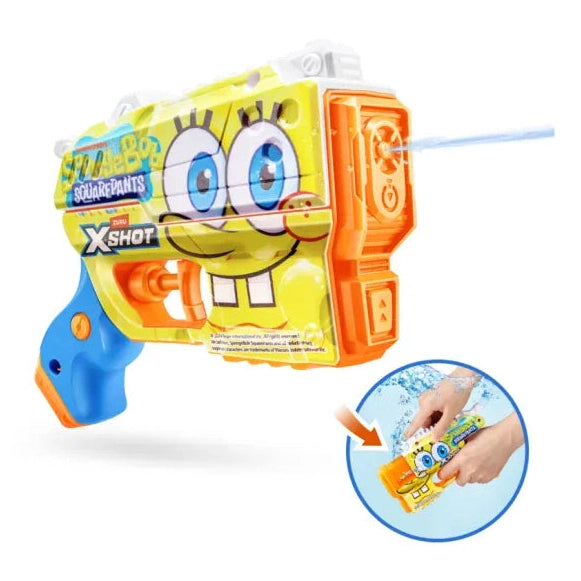 XSHOT - Water Spongebob Jr Fast Fill Water Blaster (Style Selected at Random) 193052104441