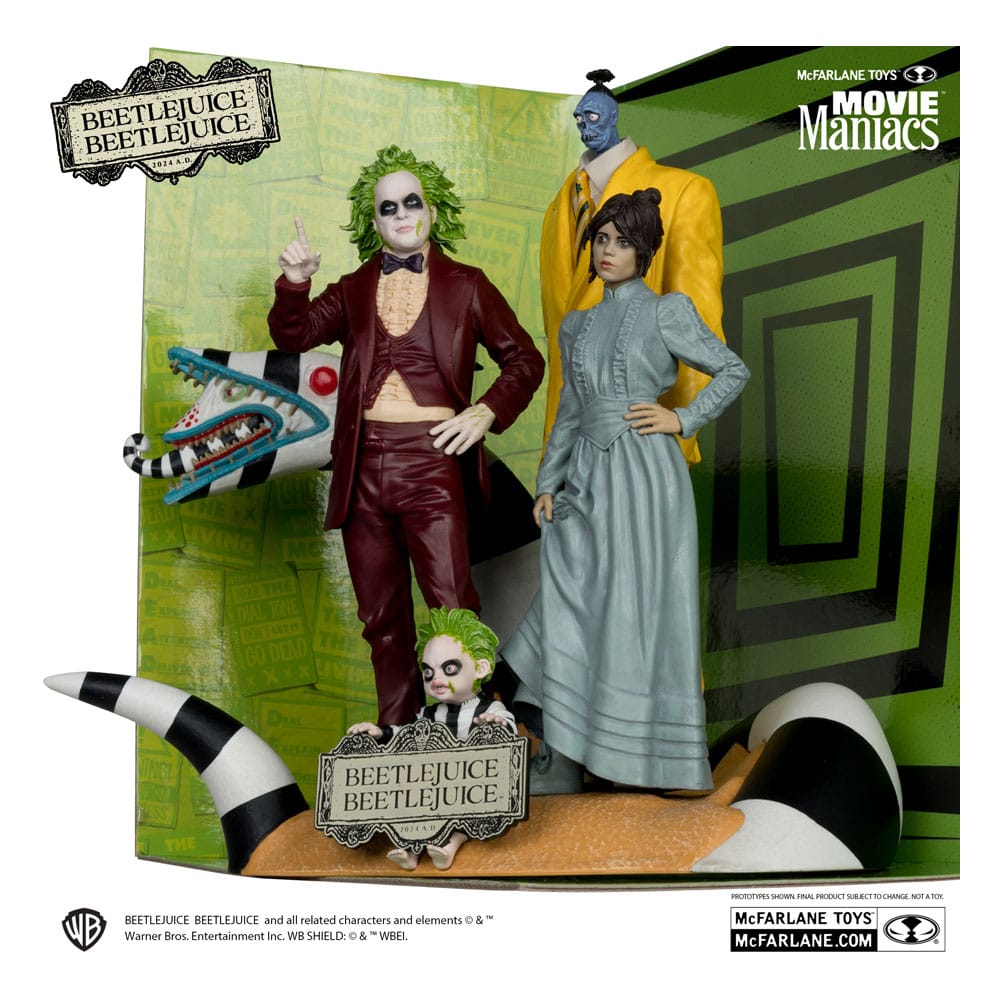 McFarlane Toys Movie Maniacs Beetlejuice Beetlejuice 4-Figure Statue Set