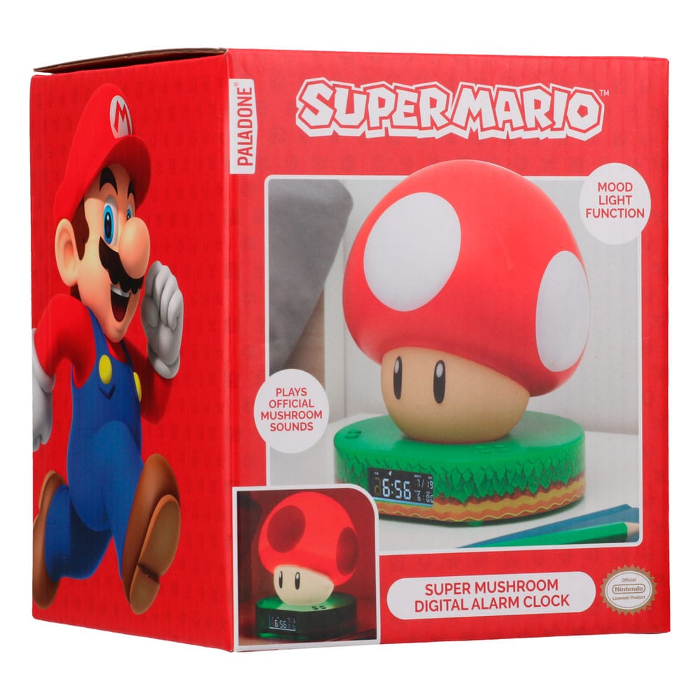 Paladone Super Mario Super Mushroom Digital Alarm Clock