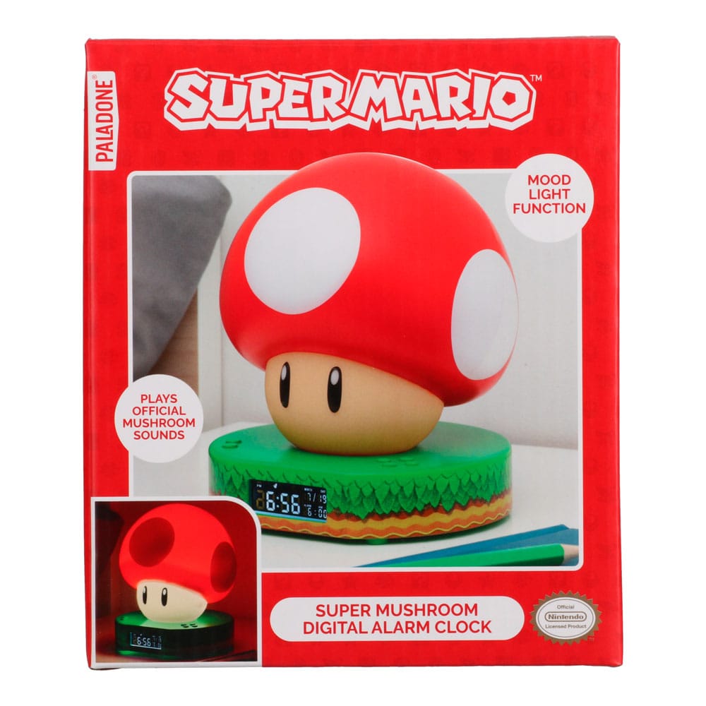Paladone Super Mario Super Mushroom Digital Alarm Clock