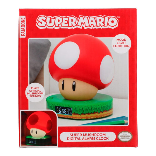 Paladone Super Mario Super Mushroom Digital Alarm Clock