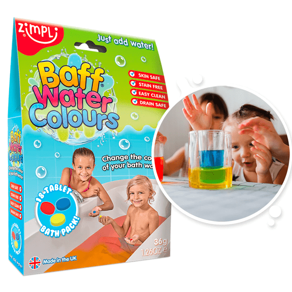 Zimpli Kids Baff Water Colours - 18 Pack 813974027009