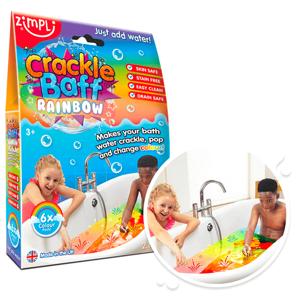 Zimpli Kids Crackle Baff Rainbow - 6 Pack 813974028426