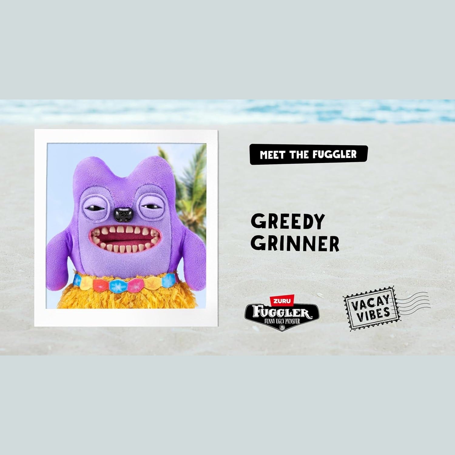 Fuggler 9" Soft Plush Toy Vacay Vibes - Greedy Grinner 193052074768