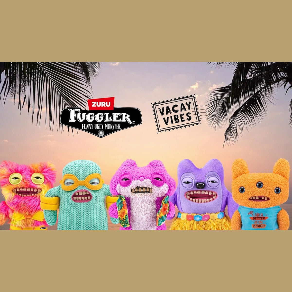 Fuggler 9" Soft Plush Toy Vacay Vibes - Mr Needles 193052074706