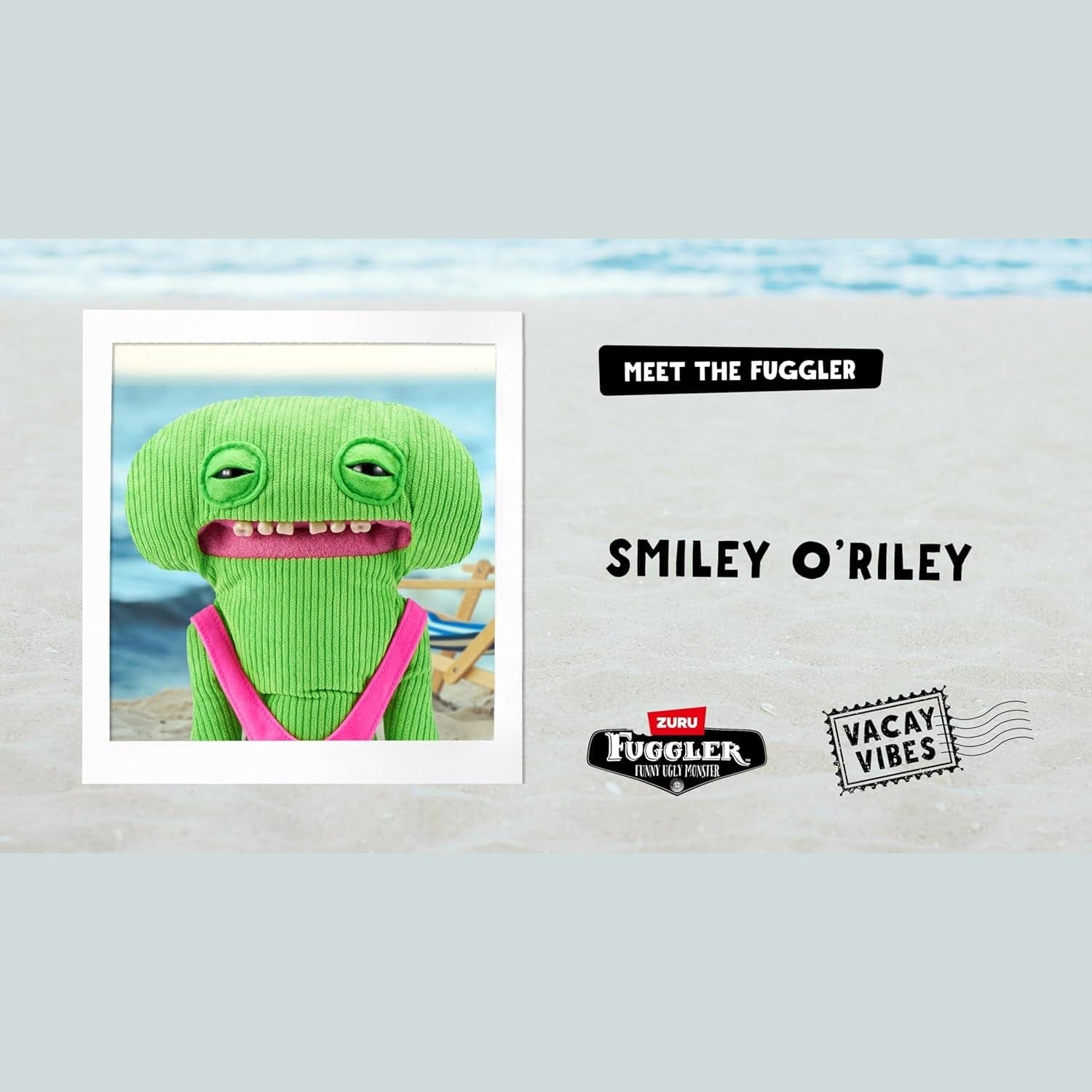 Fuggler 9" Soft Plush Toy Vacay Vibes - Smiley O Riley 193052074751