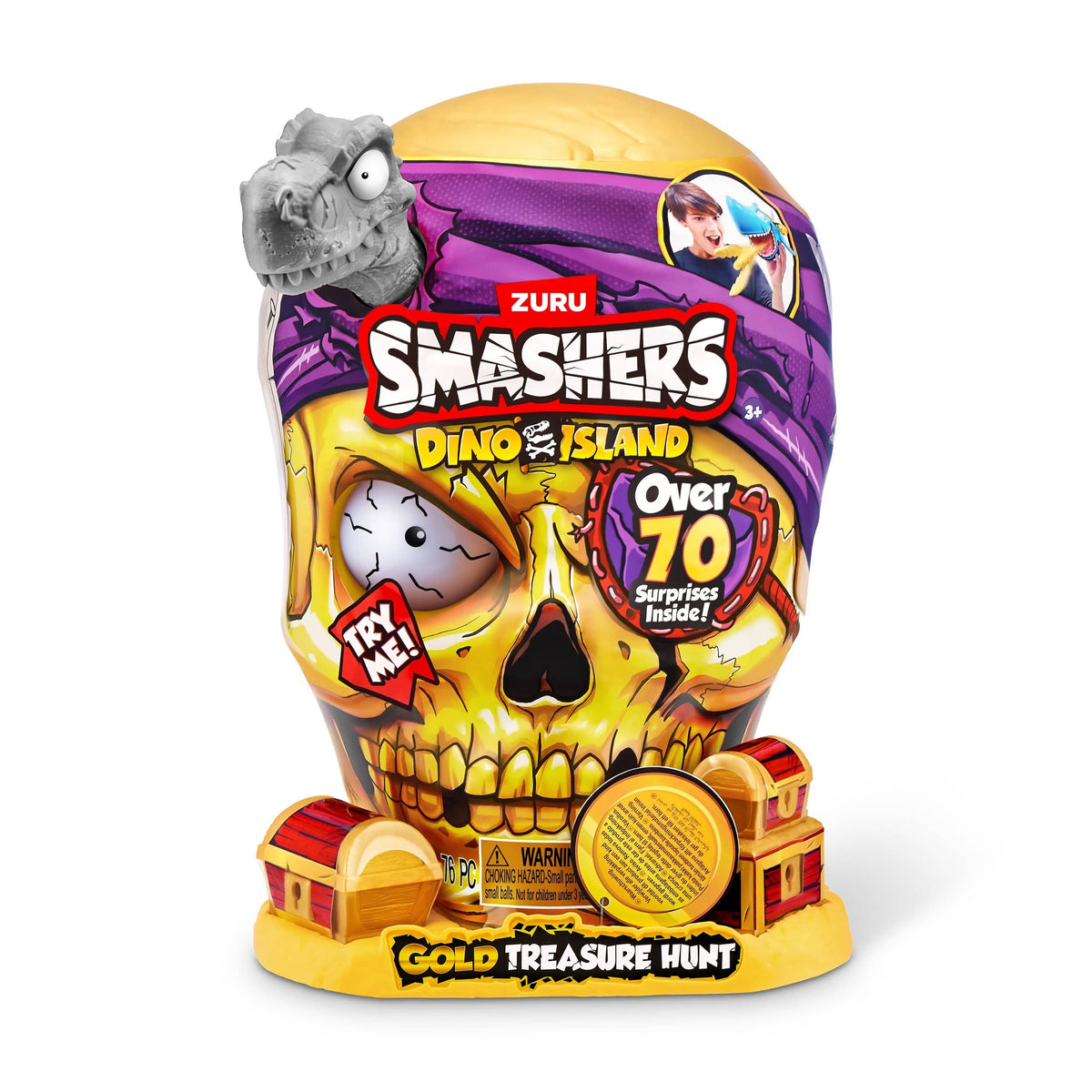 J! Smashers Dino Island S1 Gold Treasure Hunt 193052064356