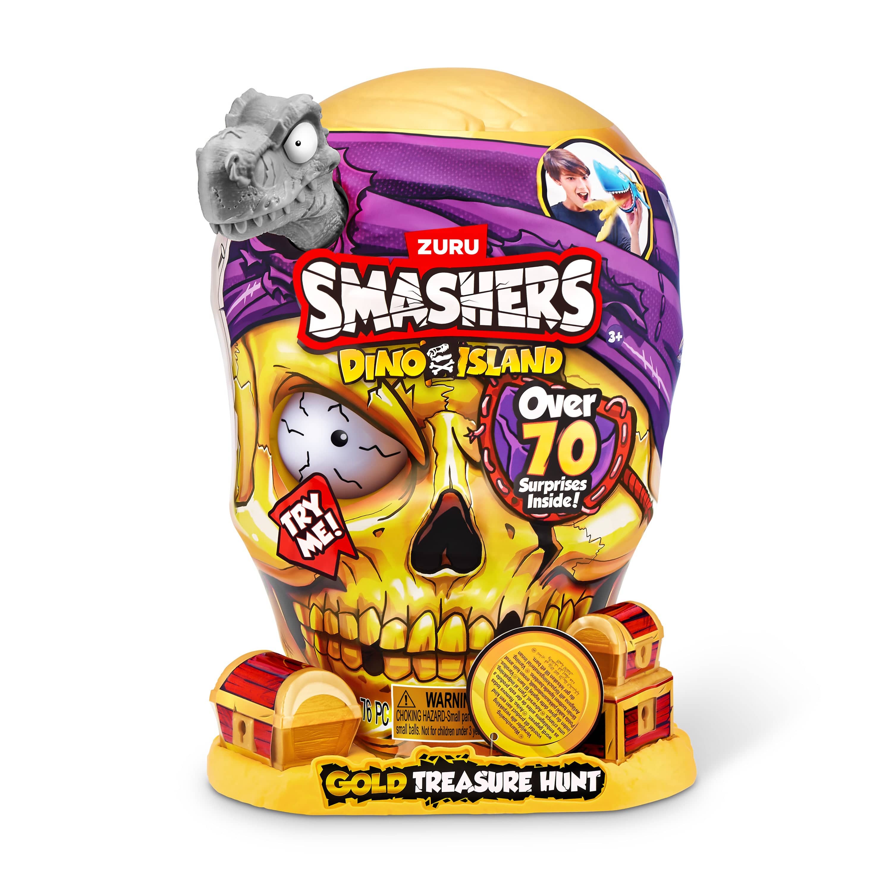 J! Smashers Dino Island S1 Gold Treasure Hunt 193052064356