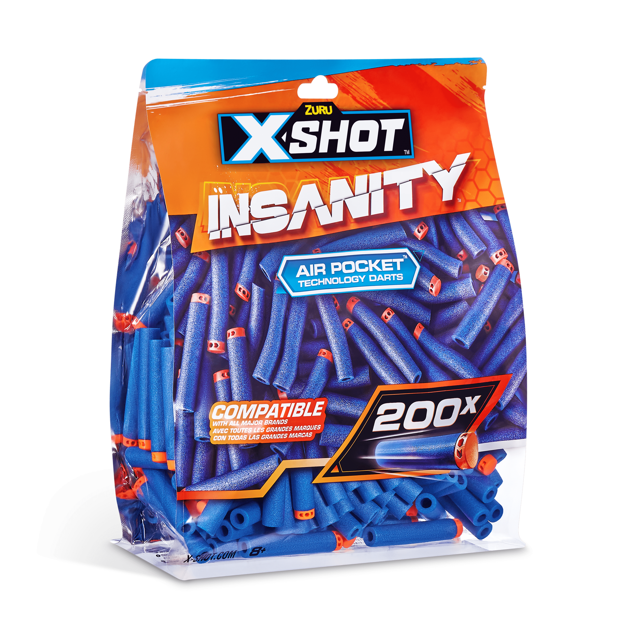 X-Shot Insanity 200 Pack Refill Darts 193052052421