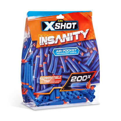 X-Shot Insanity 200 Pack Refill Darts 193052052421