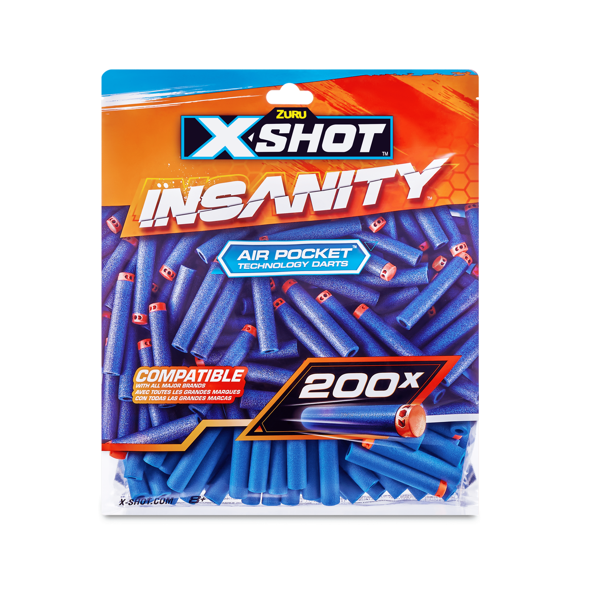 X-Shot Insanity 200 Pack Refill Darts 193052052421
