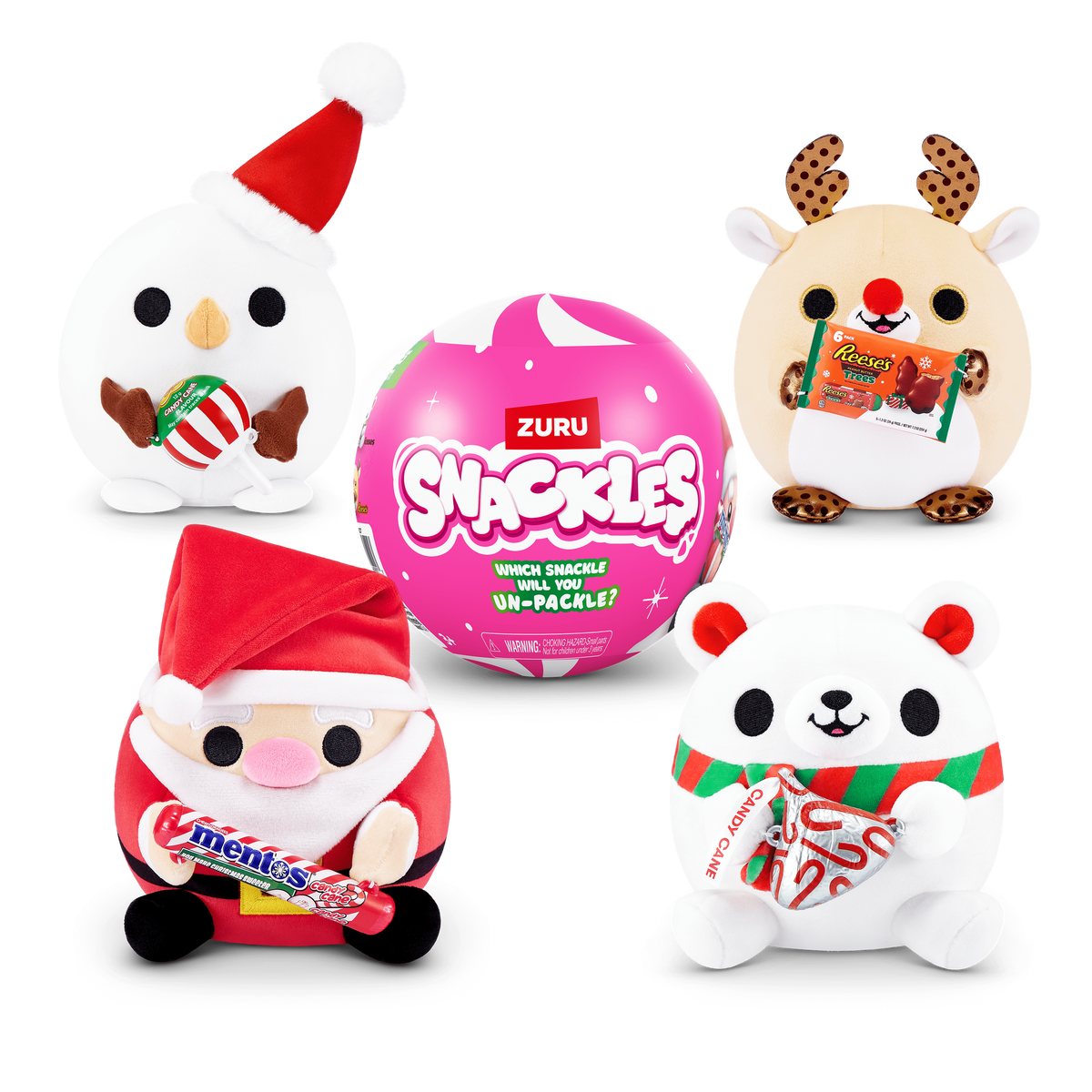 Snackles 5 Inch Christmas Plush Season 1 (1 Mystery Capsule Selected at Random) 3019305206991
