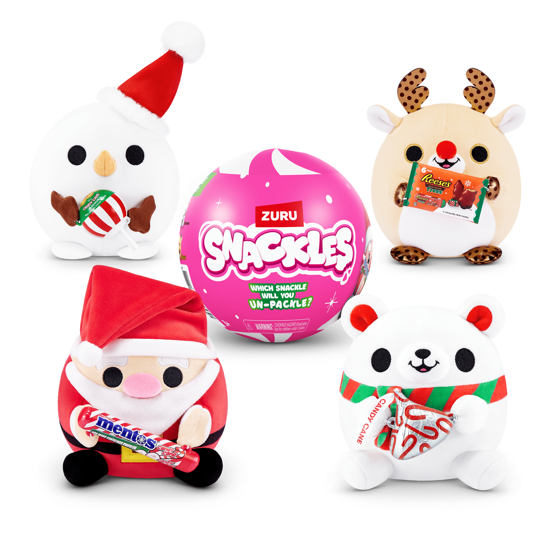 Snackles 5 Inch Christmas Plush Season 1 (1 Mystery Capsule Selected at Random) 3019305206991