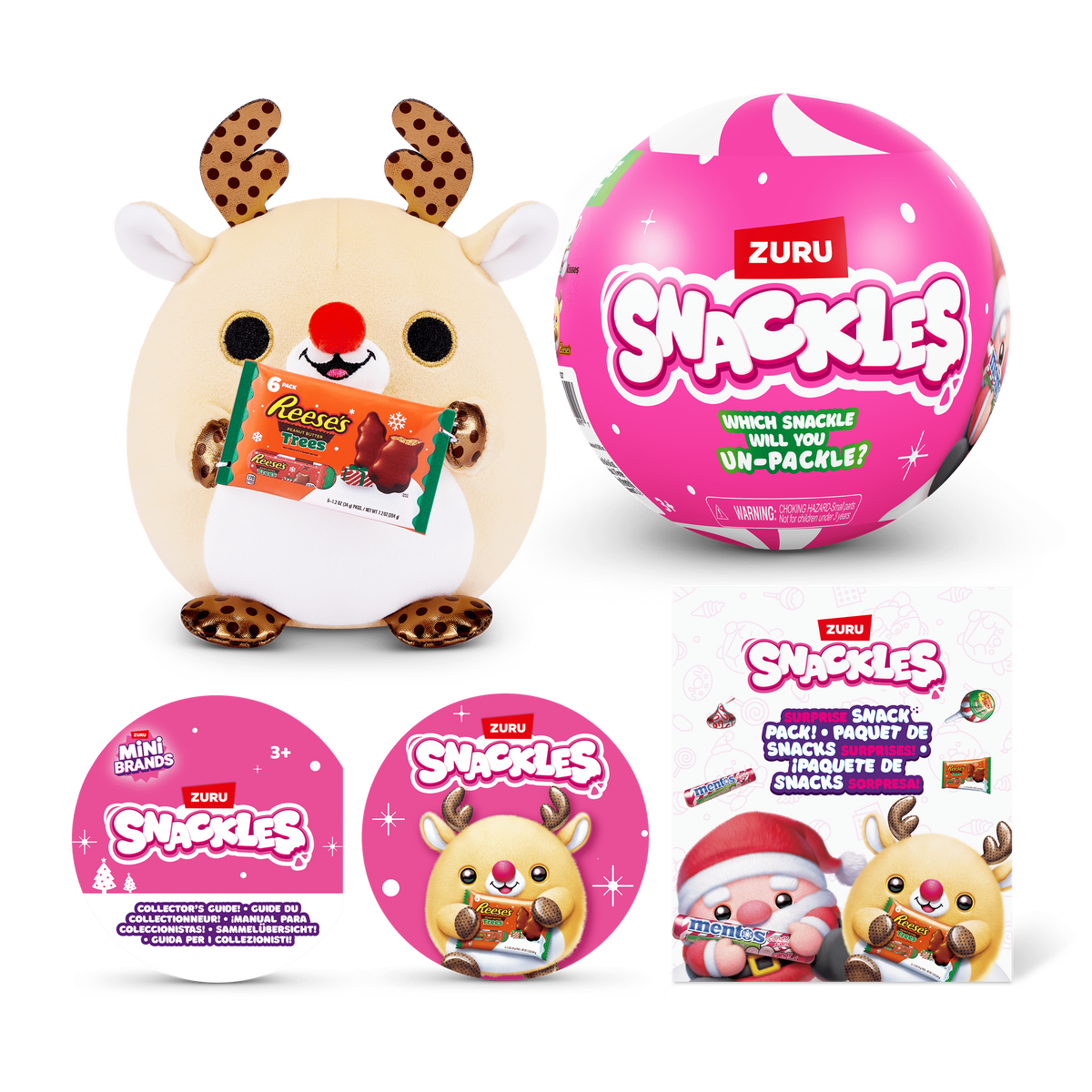 Snackles 5 Inch Christmas Plush Season 1 (1 Mystery Capsule Selected at Random) 3019305206991