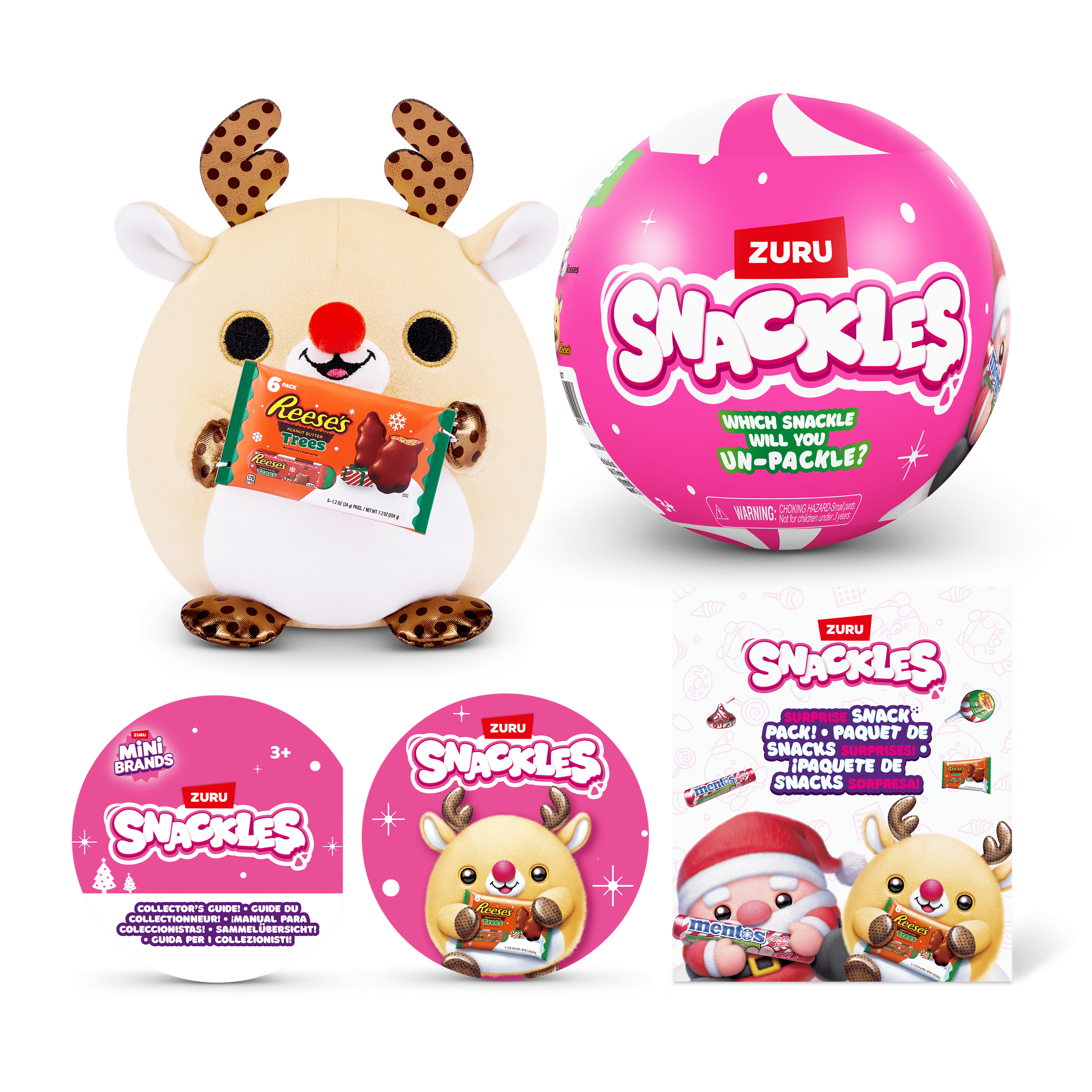 Snackles 5 Inch Christmas Plush Season 1 (1 Mystery Capsule Selected at Random) 3019305206991
