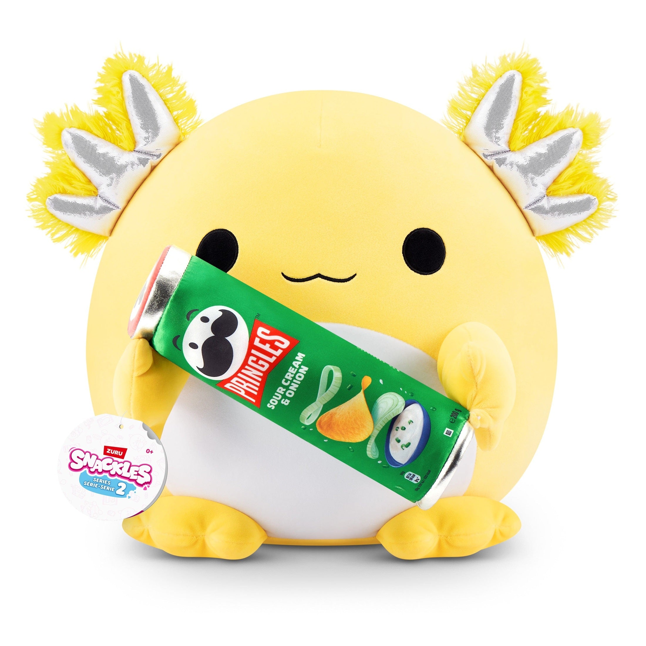 Snackles Super Sized 14 inch Squishy plush Axolotl & Pringles 193052070272