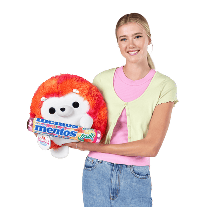 Snackles Super Sized 14 inch Squishy plush Hedgehog & Mentos (Fruit) 193052065179