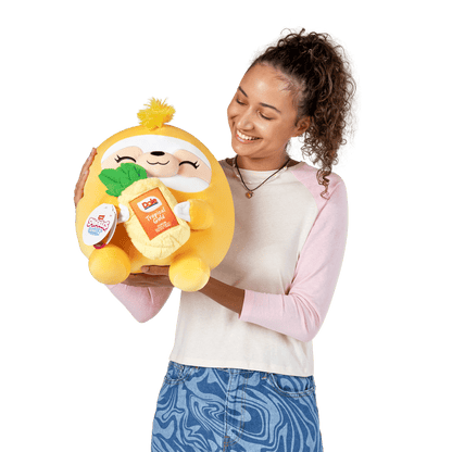 Snackles Super Sized 14 inch Squishy plush Sloth & Dole (Pineapple) 193052065186