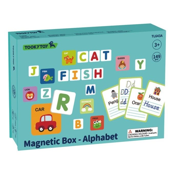 Tooky Toy - Wooden Magnetic Box - Alphabet 6972633371007