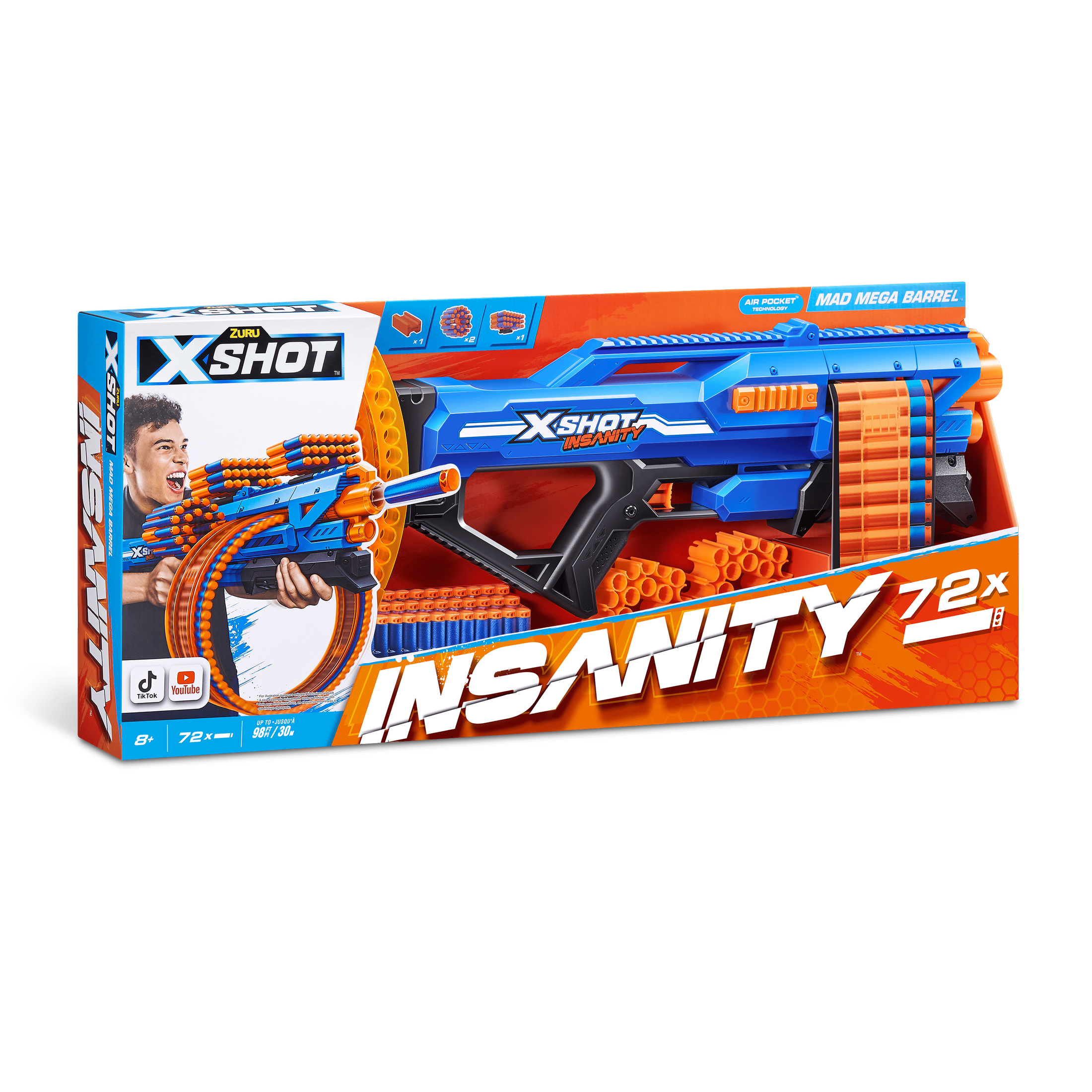 X-Shot Insanity Series 1 Mad Mega Barrel Blaster 193052050847