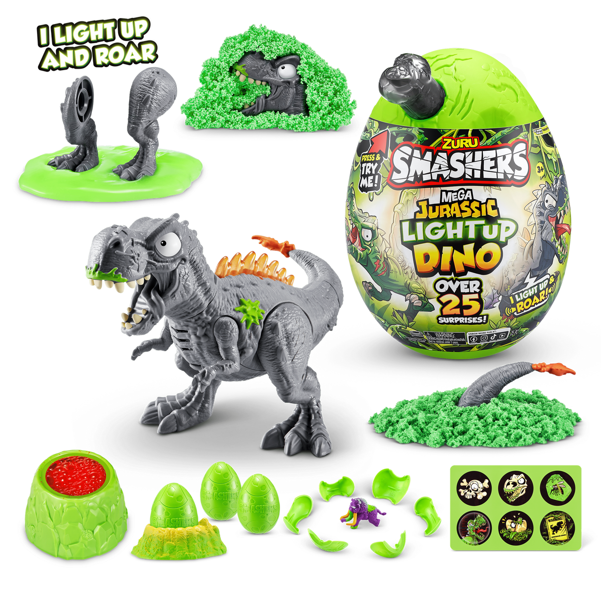 Smashers - Jurassic Mega Jurassic Light Up - Series 1 193052051370
