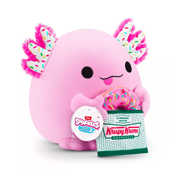 Snackles 8 inch Squishy plush - Axolotl with Krispy Kreme 193052067265