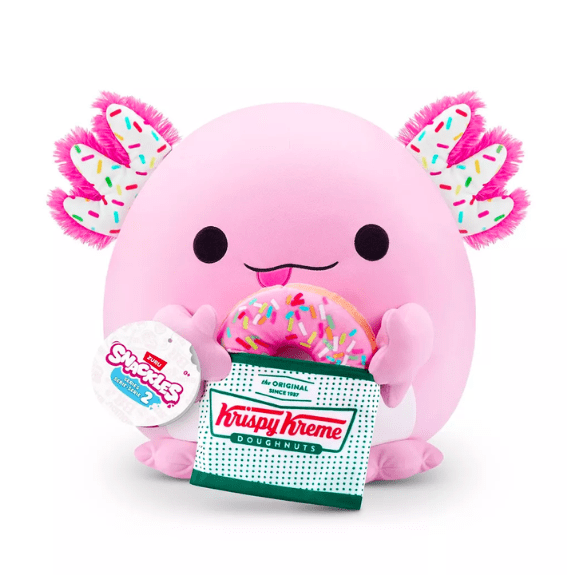 Snackles 8 inch Squishy plush - Axolotl with Krispy Kreme 193052067265