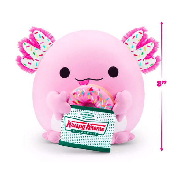 Snackles 8 inch Squishy plush - Axolotl with Krispy Kreme 193052067265