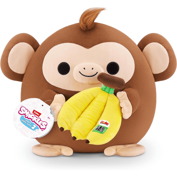 Snackles 8 inch Squishy plush - Monkey with Dole Bananas 193052067258