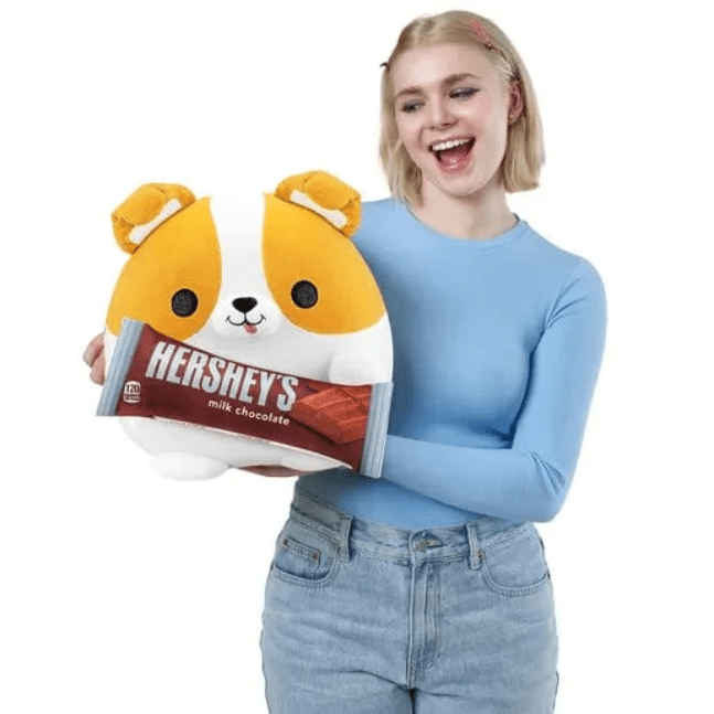 Snackles Super Sized 14 inch Squishy plush - Benji the Corgie with Hershey's 193052063991