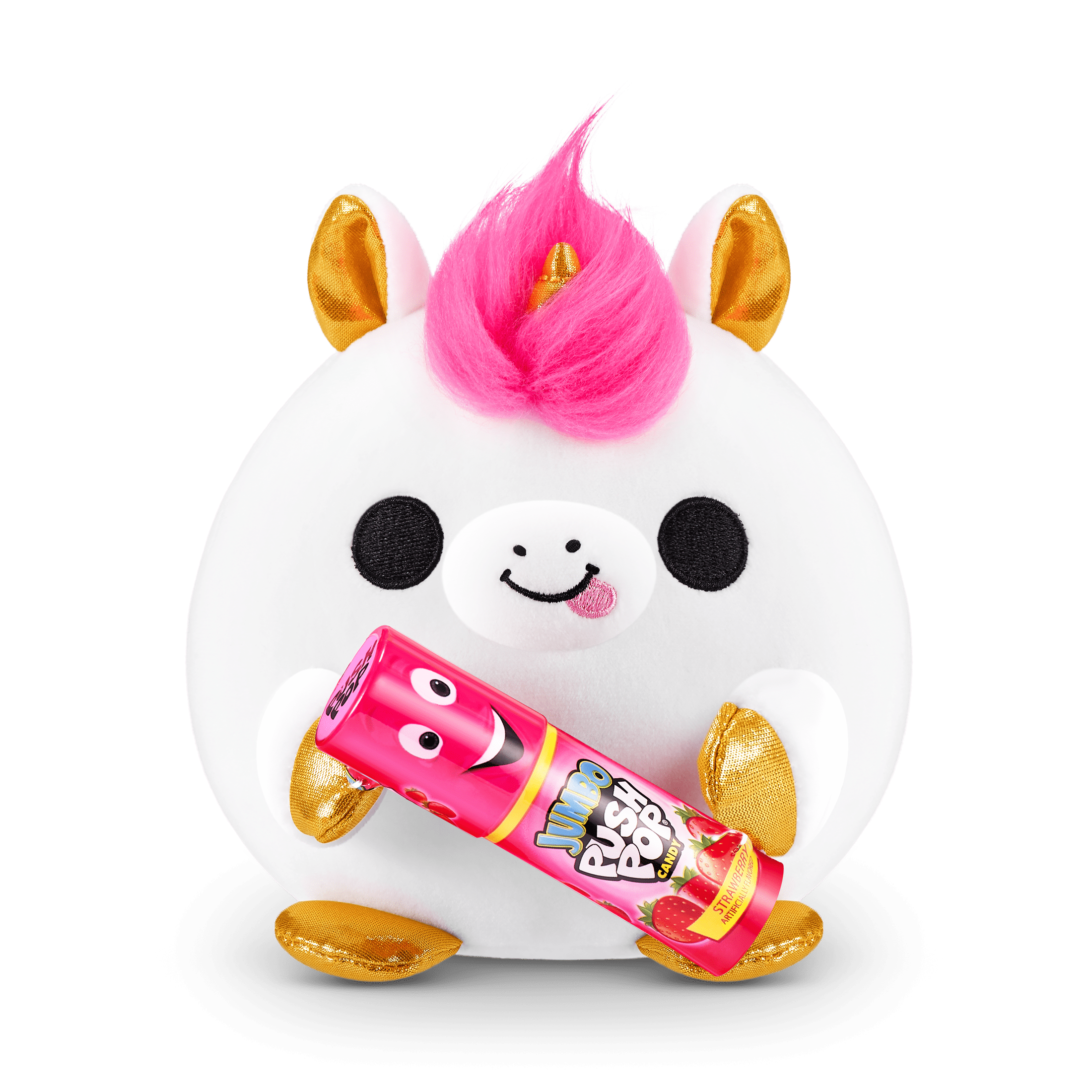 Snackles Super Sized 14 inch Squishy plush - Richard the Unicorn with Jumbo Push Pop 193052063946