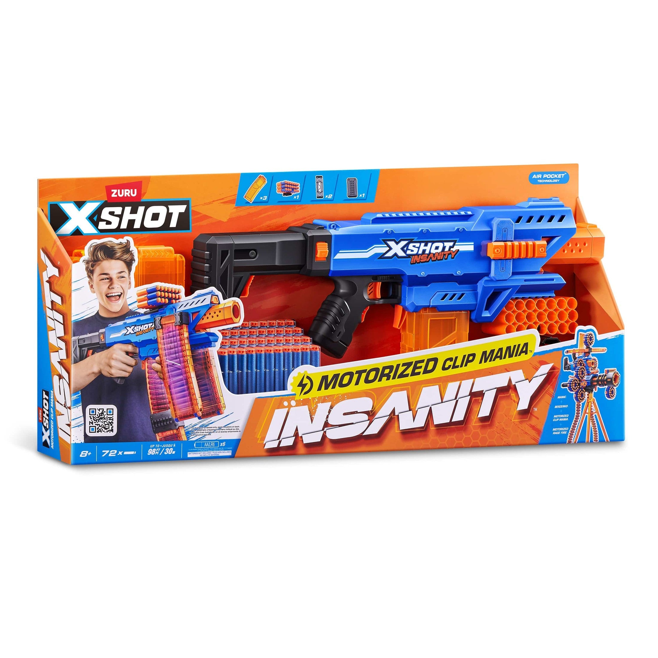 XShot Insanity S1 Motorised Clip Blaster - Fun Toy | Lennie's Toys