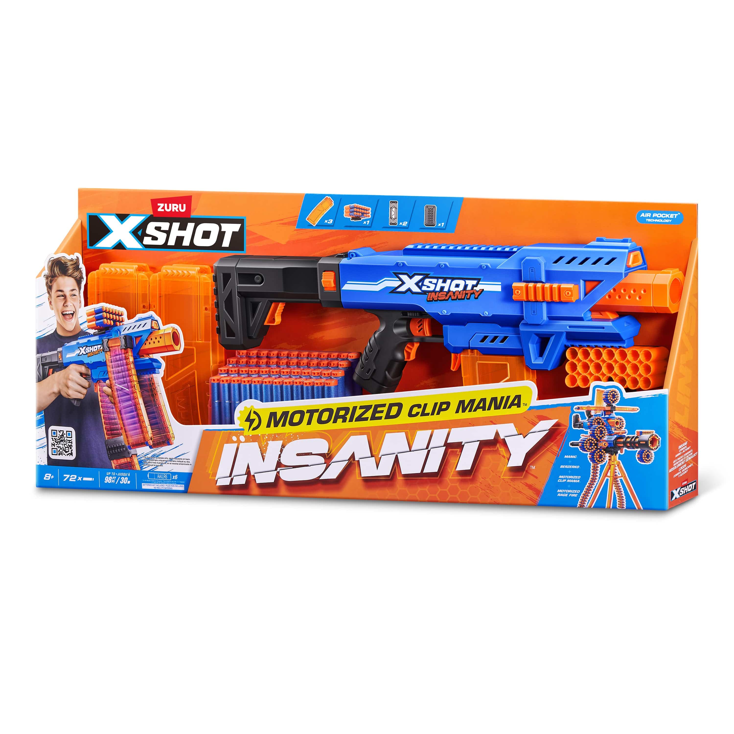 XShot Insanity S1 Motorised Clip Blaster 193052070883