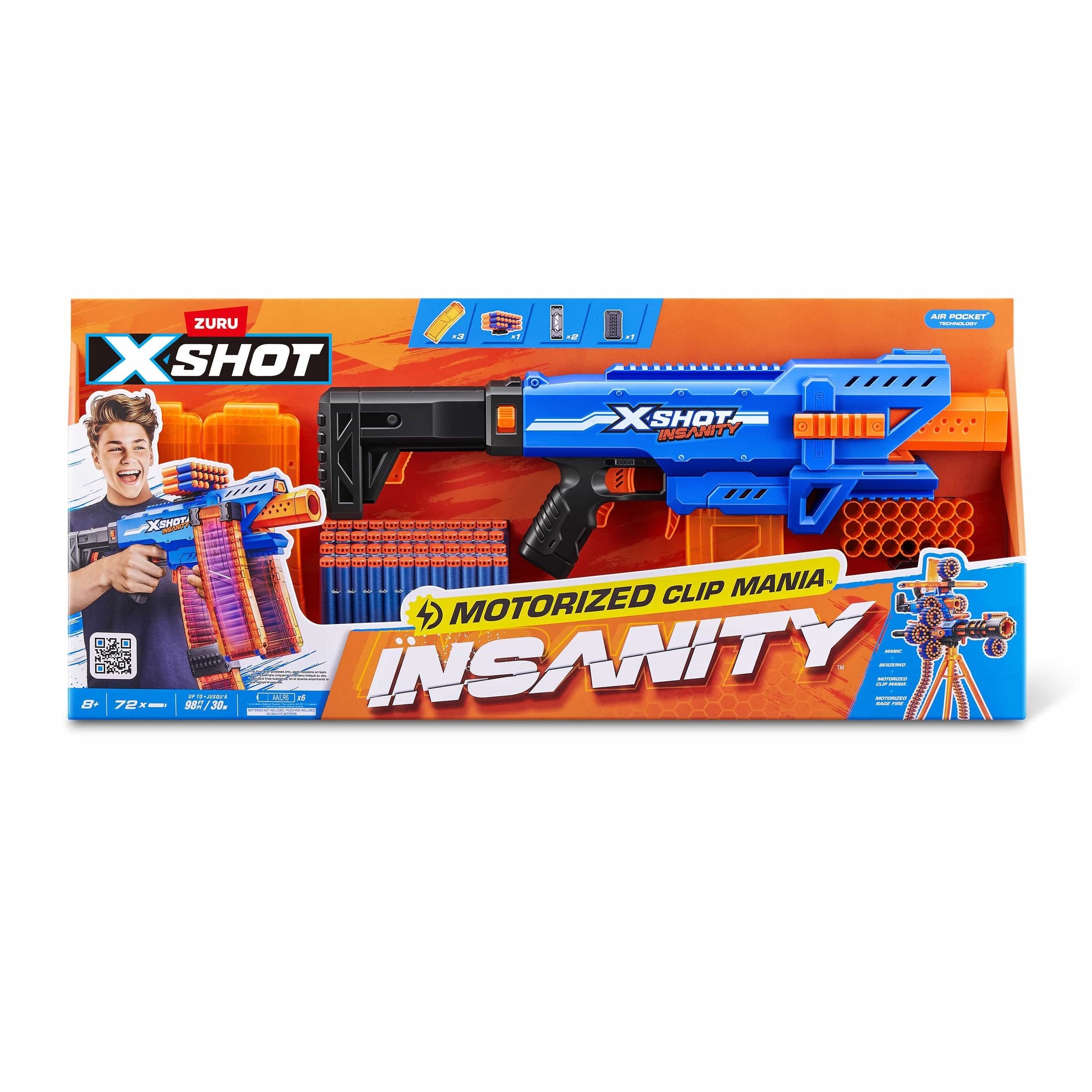 XShot Insanity S1 Motorised Clip Blaster - Fun Toy | Lennie's Toys